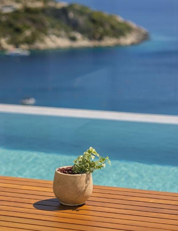 Armoi Villas exterior with private pool and sea view