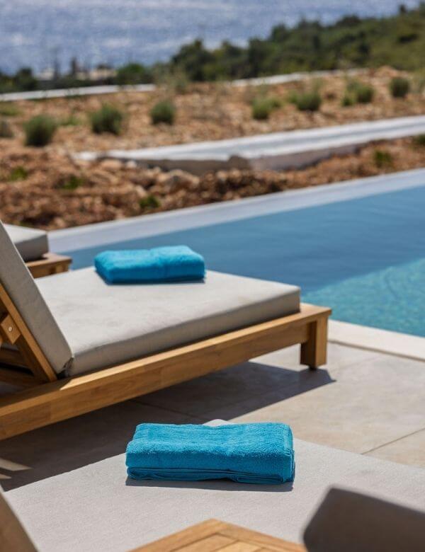 Elegant villas with veranda overlooking the Ionian Sea