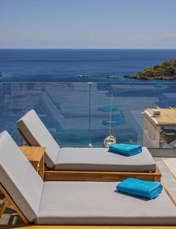 Elegant villas with veranda overlooking the Ionian Sea