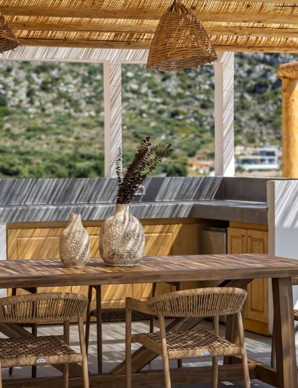 Armoi Villas exterior with private pool and sea view